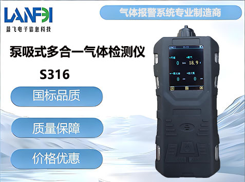 S316泵吸式多合一气体检测仪